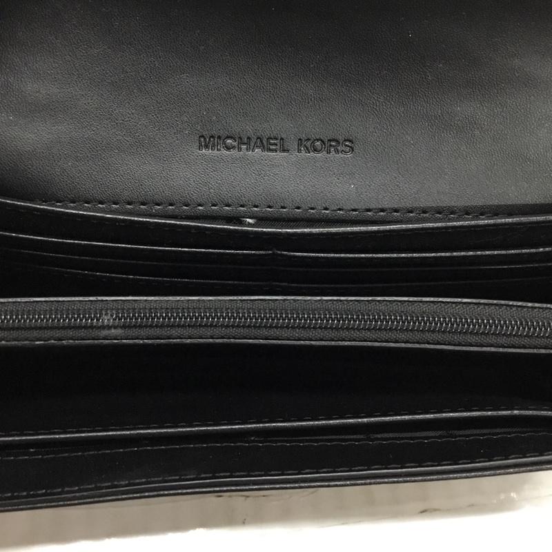 マイケルコース MICHAEL KORS 財布 長財布 35F9GFTE3J ロゴ 総柄 黒 / ブラック / X ベージュ / ベージュ /  レディース USED 古着 中古 10107616