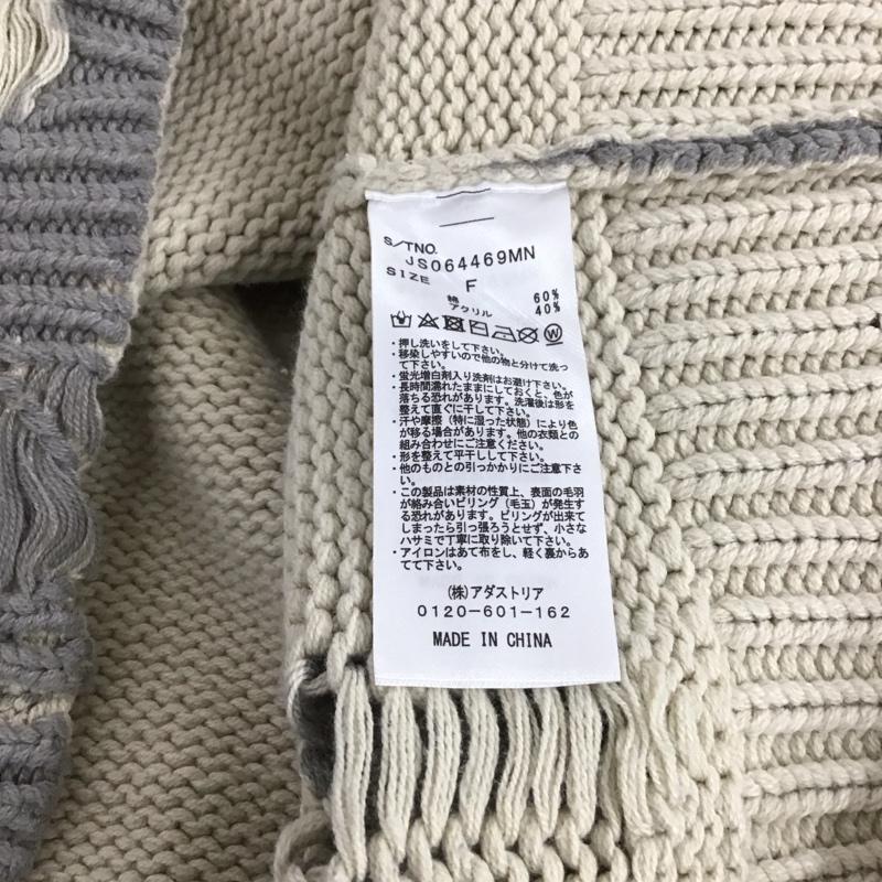 ジーナシス JEANASIS ニット、セーター 長袖 JS064469MN 3Gペイントクラッシュプルオーバー FREE 無地 灰 / グレー /  レディース USED 古着 中古 10130352