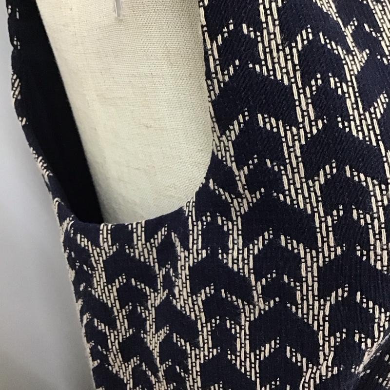 ザラ ZARA ワンピース ひざ丈スカート ノースリーブワンピース ひざ丈ワンピース 総柄 総柄 白 / ホワイト / X 紺 / ネイビー /  レディース USED 古着 中古 10113051
