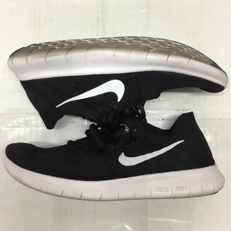 ナイキ NIKE スニーカー スニーカー 880843-001 FREE RN FLYKNIT 27cm 27.0cm ロゴ、文字 黒 / ブラック / X 白 / ホワイト /  メンズ USED 古着 中古 10115044