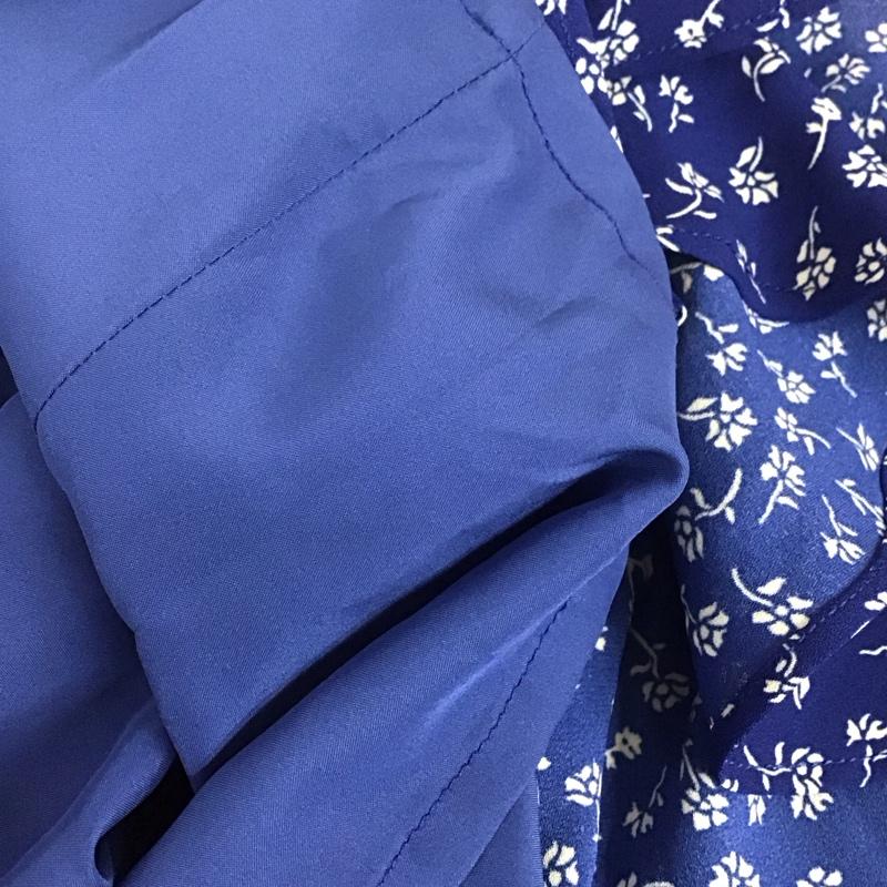 スライ SLY ワンピース ロングスカート 030FSR33-4720 TINY FLOWER FRILL OP Vネック タグ付き 1 花柄 紺 / ネイビー /  レディース USED 古着 中古 10108231