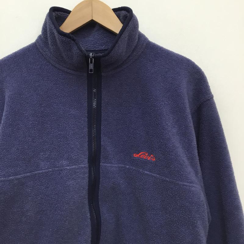 リーバイス Levi s ジャケット、上着 ジャケット、ブレザー USA製 フリースジャケット M ロゴ、文字 紺 / ネイビー /  メンズ USED 古着 中古 10137360
