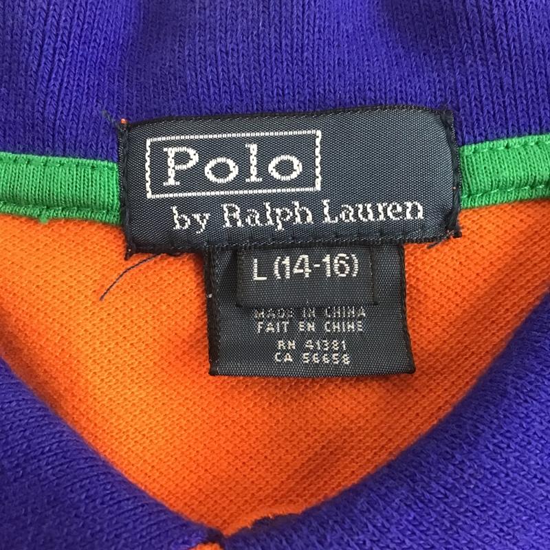 ポロバイラルフローレン Polo by RALPH LAUREN ポロシャツ 半袖 L 無地 橙 / オレンジ /  レディース USED 古着 中古 10105790