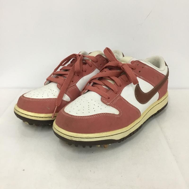 ナイキ NIKE スニーカー スニーカー 487116-104 ゴルフシューズ 23.5cm 23.5cm ロゴ、文字 白 / ホワイト / X 桃 / ピンク / X 茶 / ブラウン /  レディース USED 古着 中古 10141557