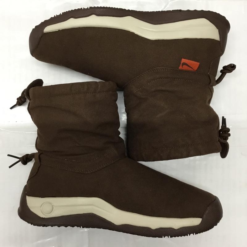ナイキ NIKE ブーツ ショートブーツ 333689-200 チャカモックブーツ 24cm フリース 24.0cm ロゴ、文字 茶 / ブラウン / X 橙 / オレンジ /  レディース USED 古着 中古 10106188