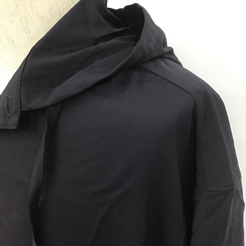 アバハウス ABAHOUSE シャツ、ブラウス 長袖 長袖シャツパーカー カジュアルシャツ 長袖シャツ アウター L 無地 黒 / ブラック /  メンズ USED 古着 中古 10107784