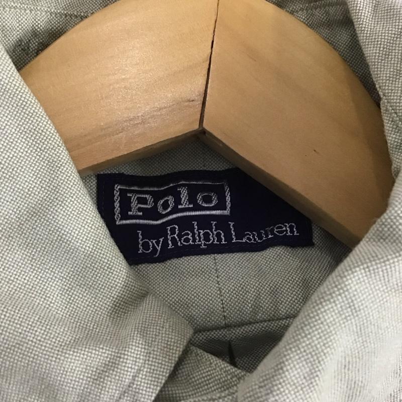 ポロバイラルフローレン Polo by RALPH LAUREN シャツ、ブラウス 長袖 長袖シャツ 無地シャツ カラーシャツ ボタンダウンシャツ ロゴ、文字 灰 / グレー /  メンズ USED 古着 中古 10148047