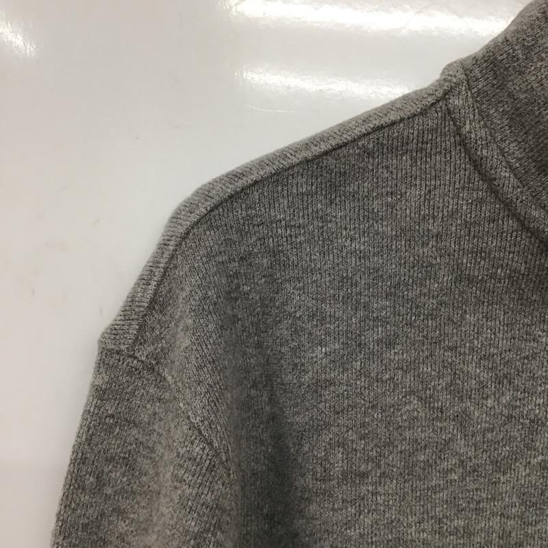 ポロラルフローレン POLO RALPH LAUREN ニット、セーター 長袖 長袖ニットカットソー スタンドネック セーター L ロゴ、文字 灰 / グレー /  メンズ USED 古着 中古 10146982