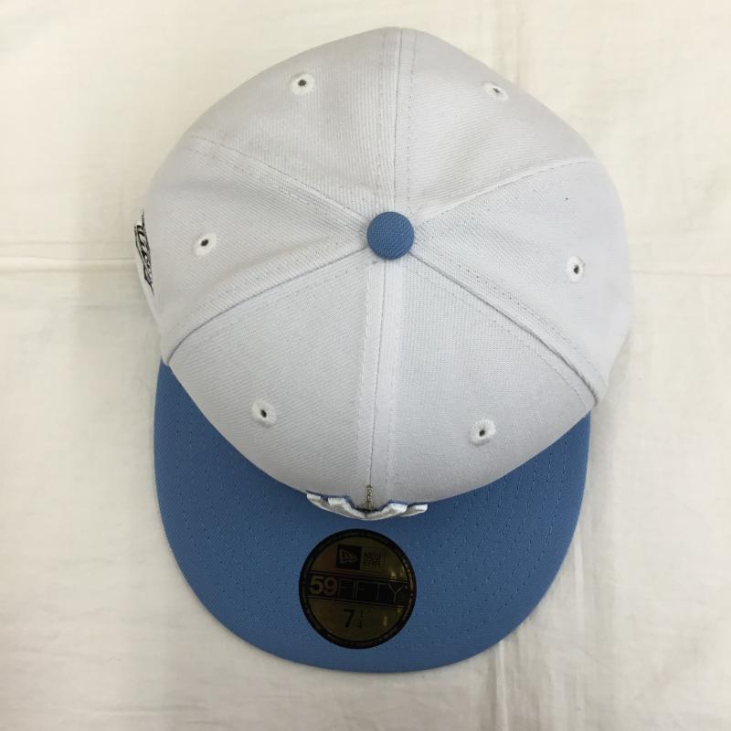 ニューエラ NEW ERA 帽子 キャップ ニューヨークヤンキース　カスタムキャップ ロゴ、文字 白 / ホワイト / X 水色 / ライトブルー / X 銀 / シルバー /  メンズ USED 古着 中古 10129687