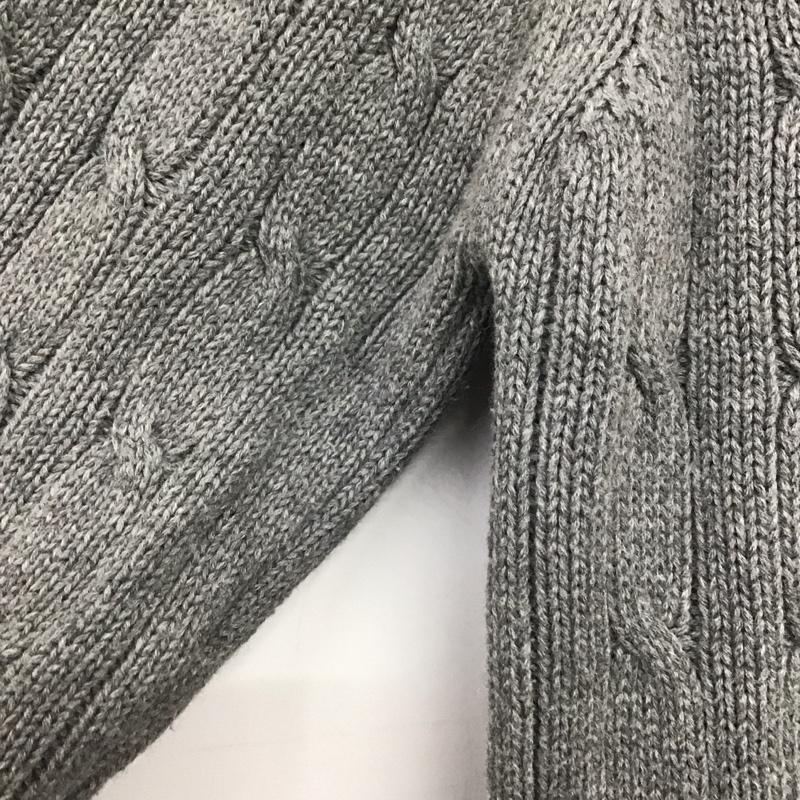 シュプリーム Supreme ニット、セーター 長袖 長袖ニットカットソー クルーネック セーター M ロゴ、文字 灰 / グレー /  メンズ USED 古着 中古 10146437