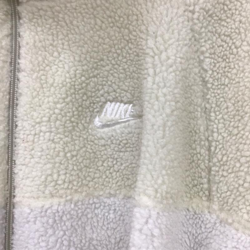 ナイキ NIKE ジャケット、上着 ジャケット、ブレザー bq6546-070 リバーシブルボアジャケット ジップアップジャケット XXL ロゴ、文字 白 / ホワイト /  メンズ USED 古着 中古 10129610