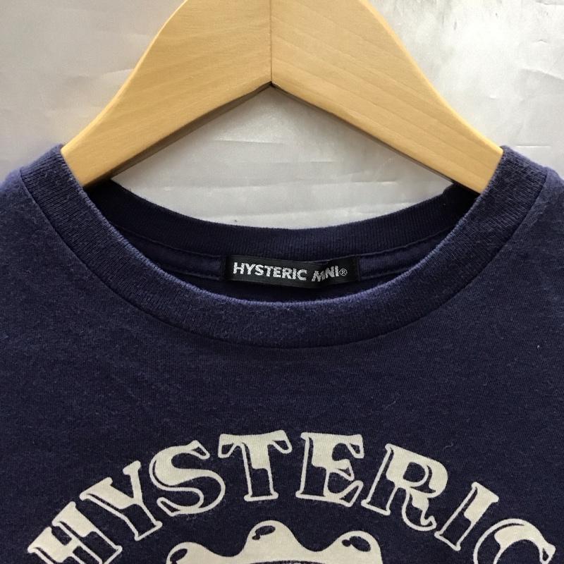 ヒステリック ミニ HYSTERIC MINI Tシャツ 半袖 140cm キッズ ヒスミニ 140cm ロゴ、文字 紺 / ネイビー /  ガールズ USED 古着 中古 10116922