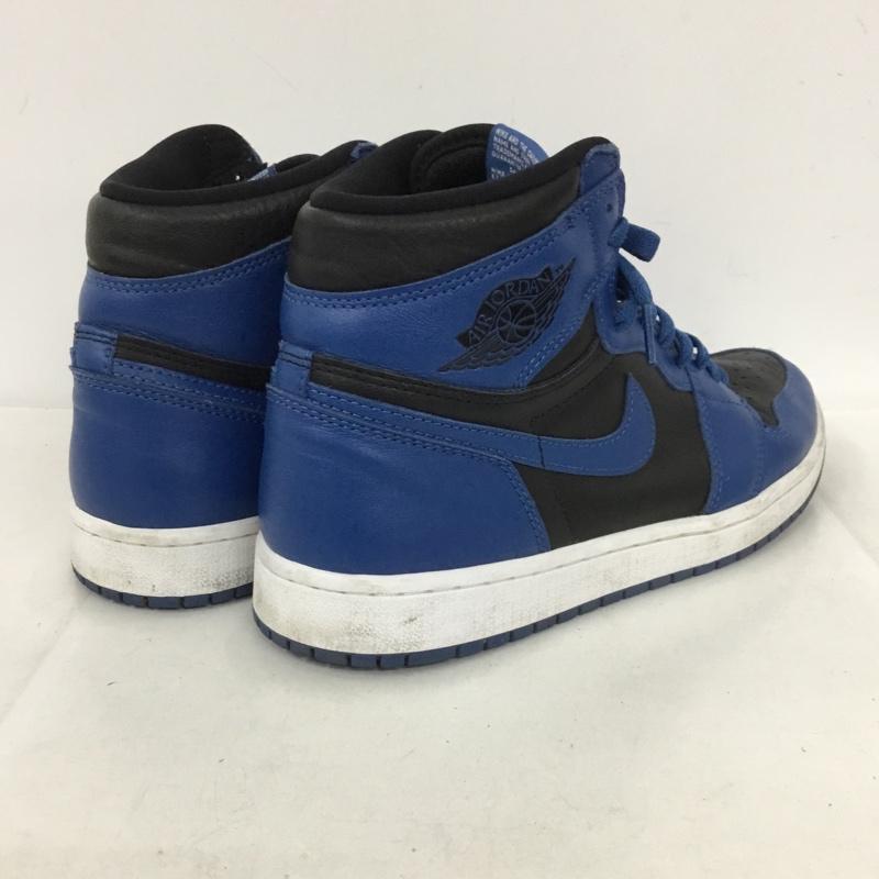 ナイキ NIKE スニーカー スニーカー 555088 404 AIR JORDAN 1 RETRO HIGH OG 27.5cm 27.5cm ロゴ、文字 黒 / ブラック / X 青 / ブルー /  メンズ USED 古着 中古 10136293