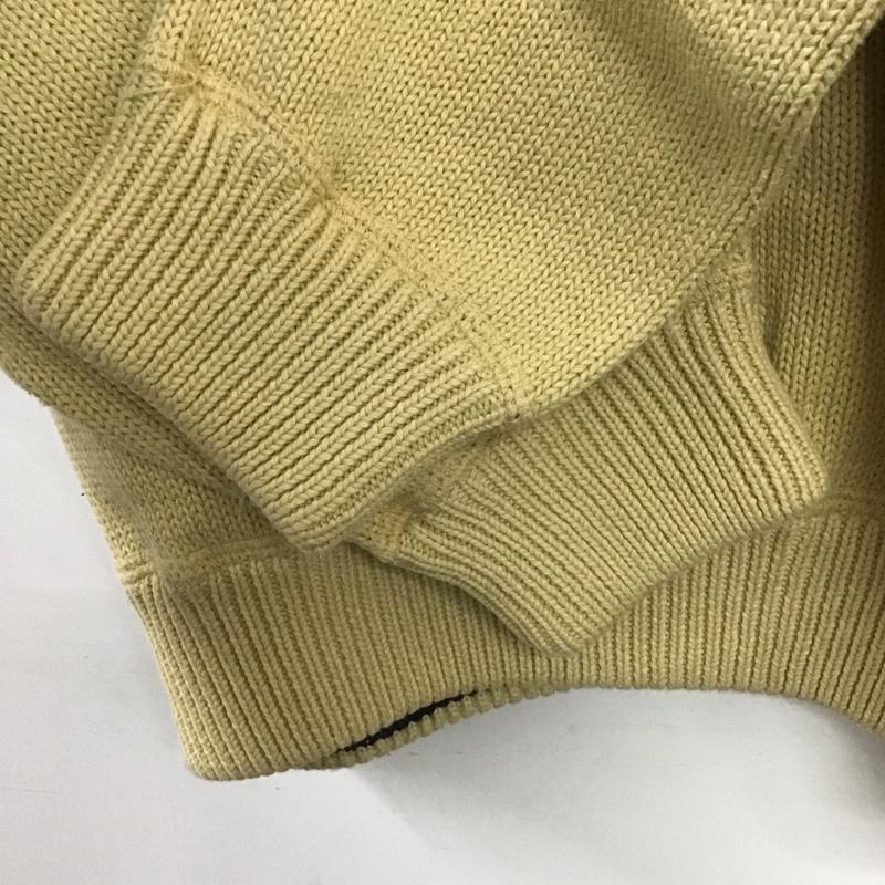 トミーヒルフィガー TOMMY HILFIGER ニット、セーター 長袖 長袖ニットカットソー クルーネック セーター 90s L ロゴ、文字 ベージュ / ベージュ /  メンズ USED 古着 中古 10141381