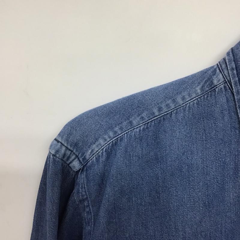 ラルフローレン RALPHLAUREN シャツ、ブラウス 長袖 長袖シャツ デニムシャツ ボタンダウンシャツ ロゴ、文字 インディゴ / インディゴ /  メンズ USED 古着 中古 10143622