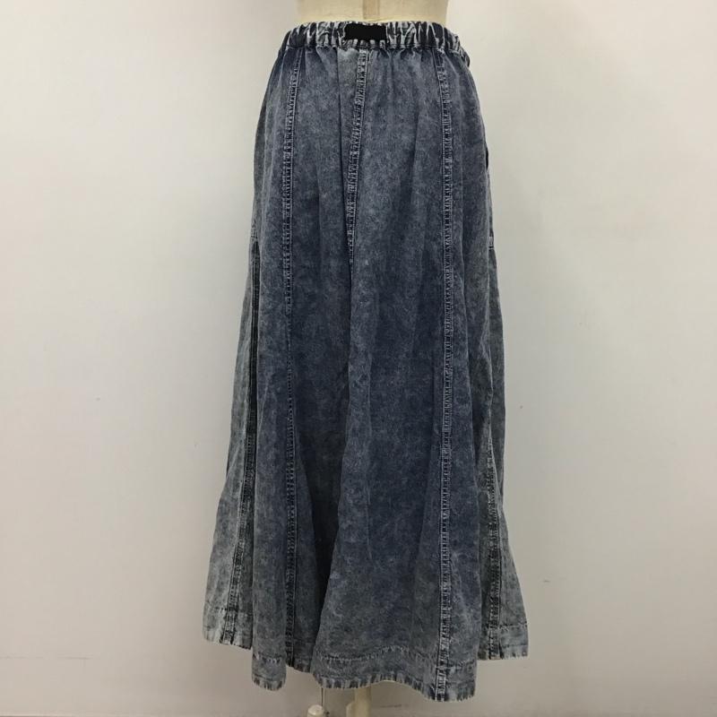 ニコアンド niko and... スカート ロングスカート ロングスカート フレアスカート カジュアルスカート L 無地 インディゴ / インディゴ /  レディース USED 古着 中古 10113071