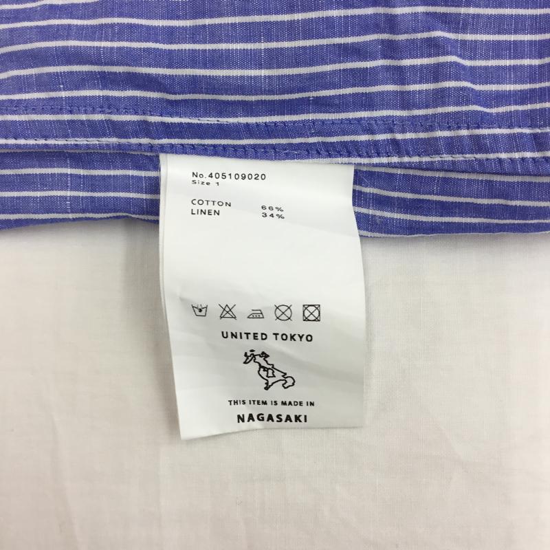 ユナイテッドトウキョウ UNITED TOKYO シャツ、ブラウス 半袖 UNITED TOKYO 半袖シャツ　405109020 1 ストライプ 青 / ブルー / X 白 / ホワイト /  メンズ USED 古着 中古 10129212