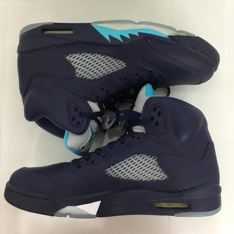 ナイキ NIKE スニーカー スニーカー 136027-405 AIR JORDAN 5 RETRO 29cm 箱有 29.0cm ワンポイント 紺 / ネイビー /  メンズ USED 古着 中古 10130182