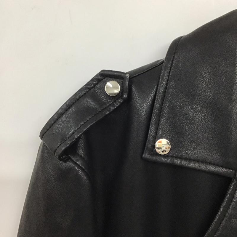 古着 USED ジャケット、上着 ライダース stradivarius L 無地 黒 / ブラック /  レディース USED 古着 中古 10134274