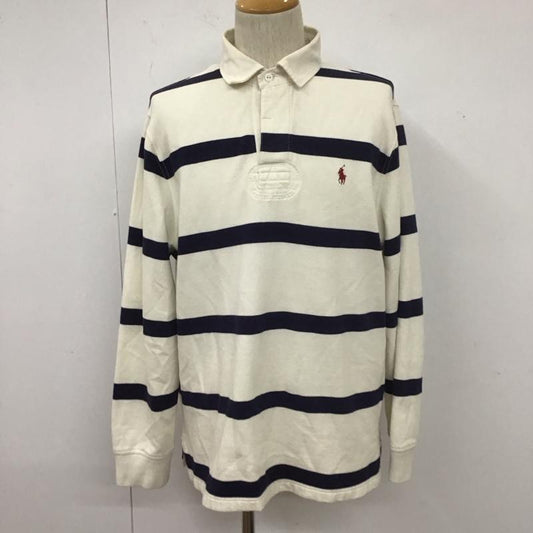 ポロラルフローレン POLO RALPH LAUREN カットソー 長袖 長袖カットソー ラグラン 長袖ポロシャツ ボーダーカットソー L ボーダー柄 白 / ホワイト / X 紺 / ネイビー /  メンズ USED 古着 中古 10110354