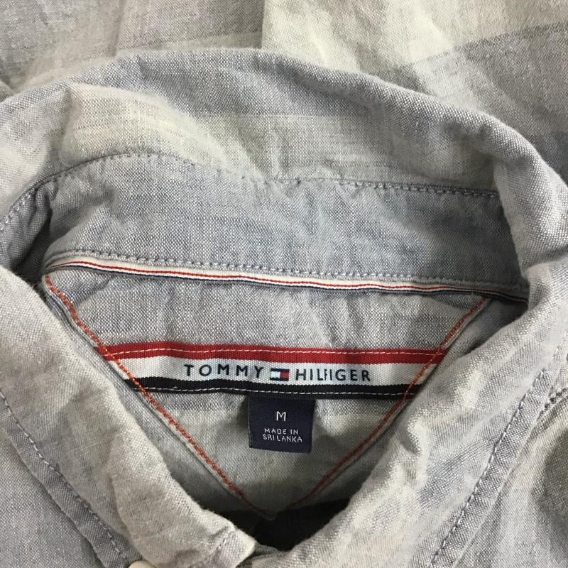 トミーヒルフィガー TOMMY HILFIGER シャツ、ブラウス 長袖 長袖シャツ ボーダーシャツ カラーシャツ ボタンダウンシャツ M ボーダー柄 インディゴ / インディゴ /  メンズ USED 古着 中古 10126229