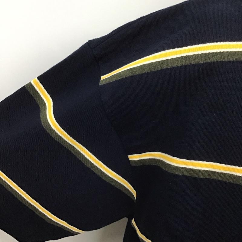 ラファイエット Lafayette Tシャツ 半袖 ls220117 MULTI STRIPED TEE LS220117 半袖 XXL ボーダー柄 X ロゴ、文字 紺 / ネイビー /  メンズ USED 古着 中古 10107852