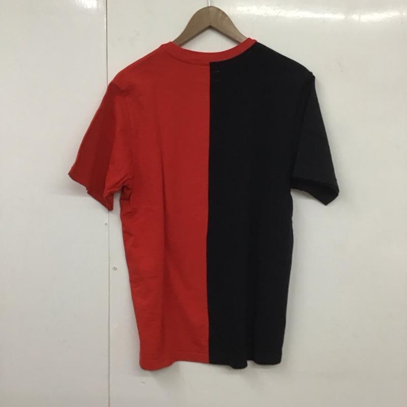 シュプリーム Supreme Tシャツ 半袖 SplitSSTopTee 半袖カットソー バイカラーTシャツ S ロゴ、文字 黒 / ブラック / X 赤 / レッド /  メンズ USED 古着 中古 10131537
