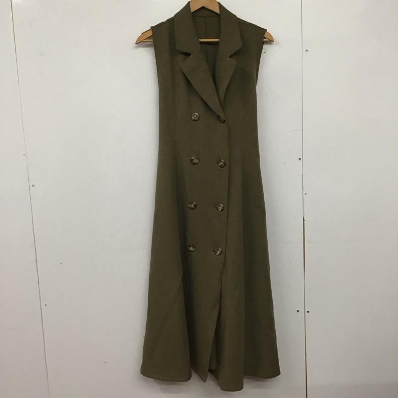 アズールバイマウジー AZUL BY MOUSSY ワンピース ロングスカート 250gac33-063g トレンチジレワンピース ロングワンピース M 無地 カーキ / カーキ /  レディース USED 古着 中古 10146115