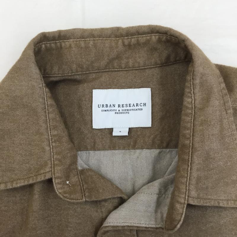 アーバンリサーチ URBAN RESEARCH シャツ、ブラウス 長袖 URBAN RESEARCH 長袖シャツ　No.UR97-13H001 L 無地 茶 / ブラウン /  メンズ USED 古着 中古 10129213