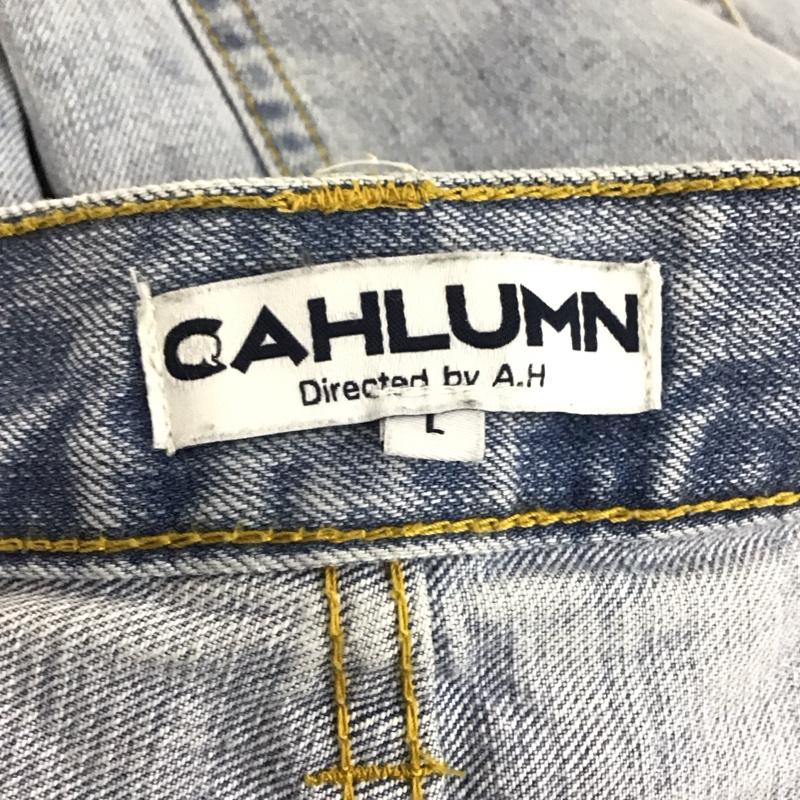 カウラム CAHLUMN パンツ デニム、ジーンズ デニムパンツ ワイドパンツ カジュアルパンツ 43インチ 無地 水色 / ライトブルー /  メンズ USED 古着 中古 10148940