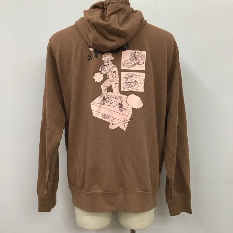 ナイキ NIKE パーカー 長袖 DQ5296-256 NSWFTSLFDプルオーバーL/Sフーディ 長袖パーカー XXL ロゴ、文字 茶 / ブラウン /  メンズ USED 古着 中古 10117263