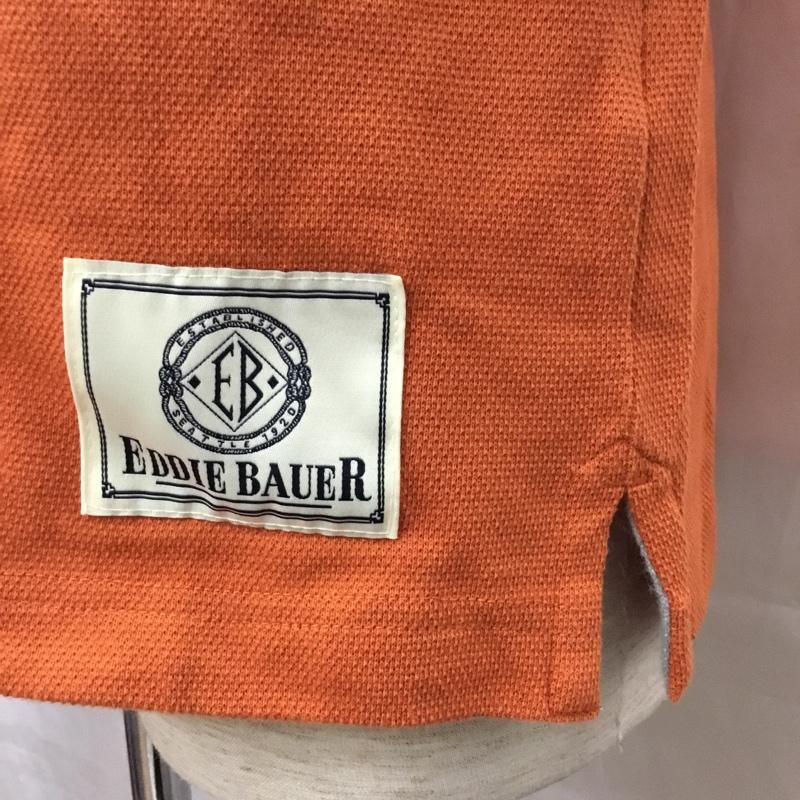 エディーバウアー Eddie Bauer ポロシャツ 半袖 タグ付き M ロゴ、文字 橙 / オレンジ /  メンズ USED 古着 中古 10112866