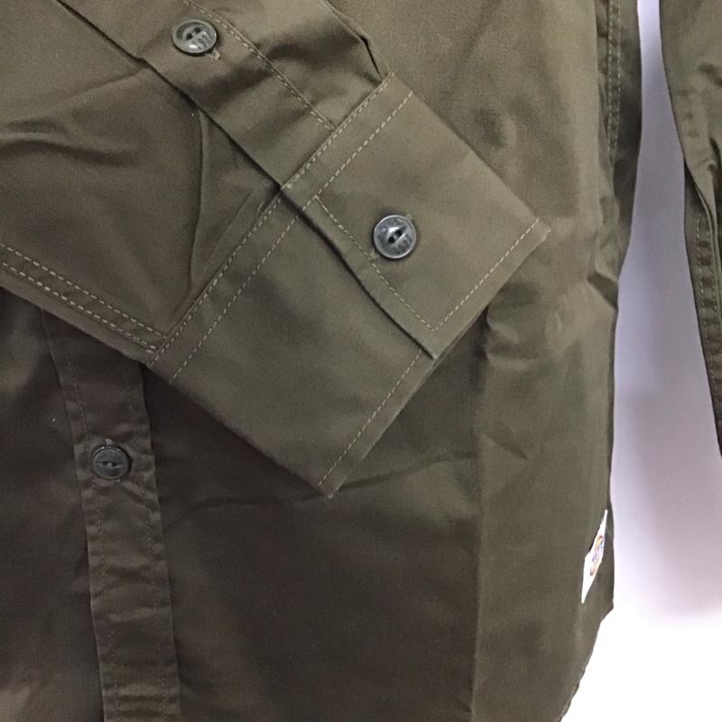 ディッキーズ Dickies シャツ、ブラウス 長袖 131M20WD01 ワークシャツ L ワンポイント カーキ / カーキ /  メンズ USED 古着 中古 10122159