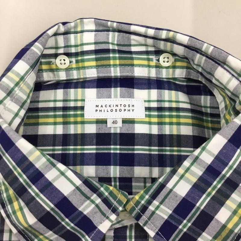 マッキントッシュフィロソフィー MACKINTOSH PHILOSOPH シャツ、ブラウス 長袖 H1M48-424-74 コットン タグ付き 40 チェック マルチカラー / マルチカラー /  メンズ USED 古着 中古 10111591