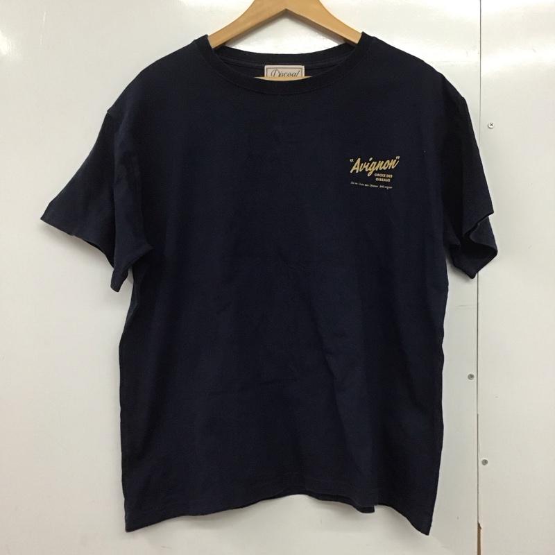 ディスコート Discoat Tシャツ 半袖 DPZ2041306A0011 サガラバック刺繍半袖Tシャツ FREE ロゴ、文字 紺 / ネイビー /  レディース USED 古着 中古 10144109