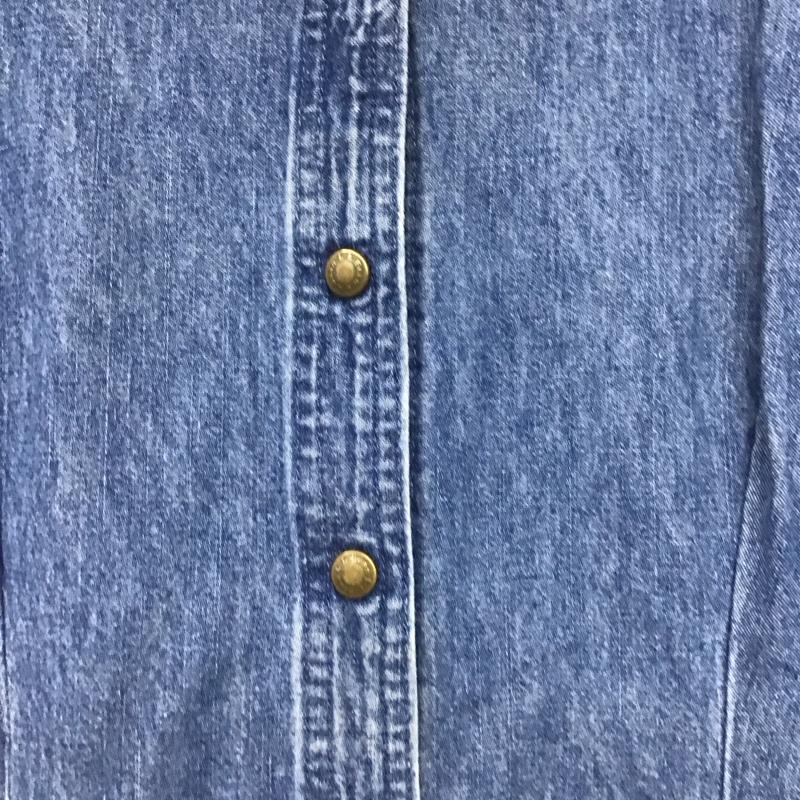 エルエルビーン L.L.Bean ワンピース ロングスカート ノースリーブ デニム フロントボタン 無地 青 / ブルー /  レディース USED 古着 中古 10146514