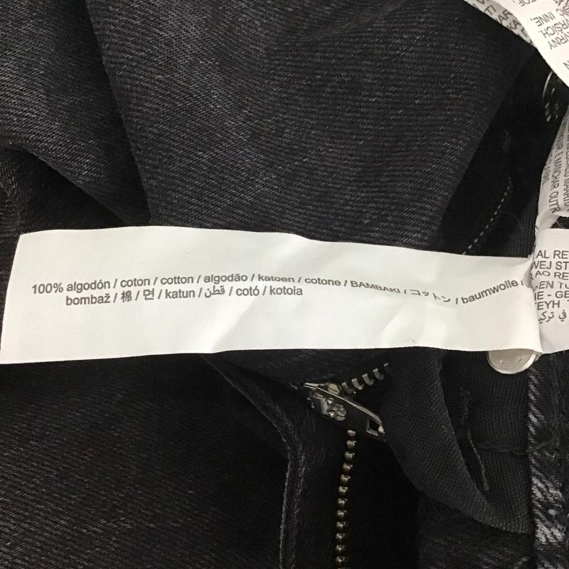 ザラ ZARA パンツ デニム、ジーンズ 6147 022 800 ハイウエスト ダメージ加工 黒 / ブラック /  レディース USED 古着 中古 10111556
