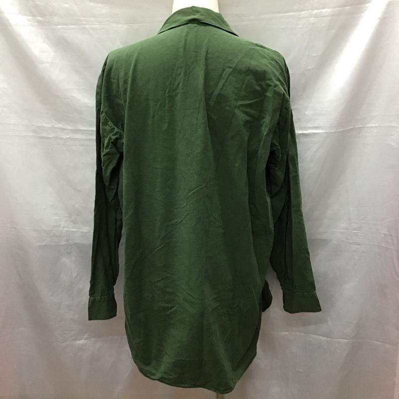 古着 USED シャツ、ブラウス 長袖 ミリタリー 無地 カーキ / カーキ /  メンズ USED 古着 中古 10122024