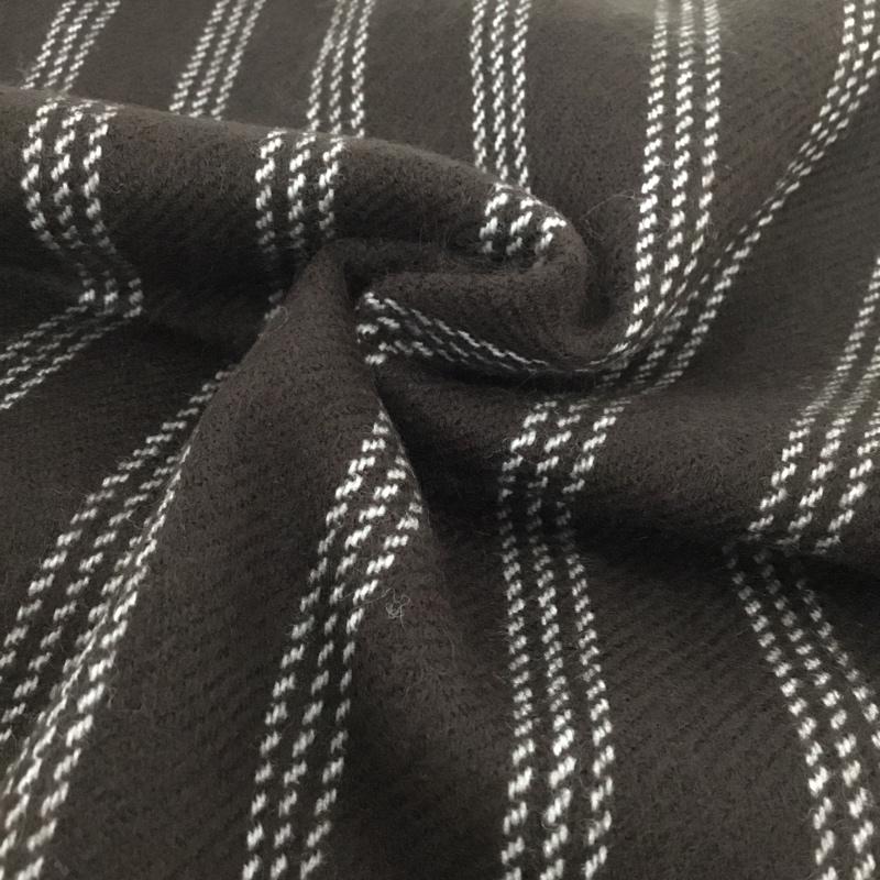 ビームス BEAMS マフラー マフラー フリンジ ストライプ ダークブラウン / ダークブラウン / X 白 / ホワイト /  メンズ USED 古着 中古 10130584