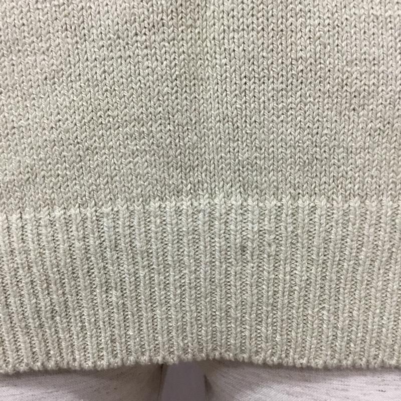 ブルックスブラザーズ BROOKS BROTHERS ニット、セーター 長袖 コットン リネン 綿麻 Vネック M 無地 ベージュ / ベージュ /  メンズ USED 古着 中古 10112881