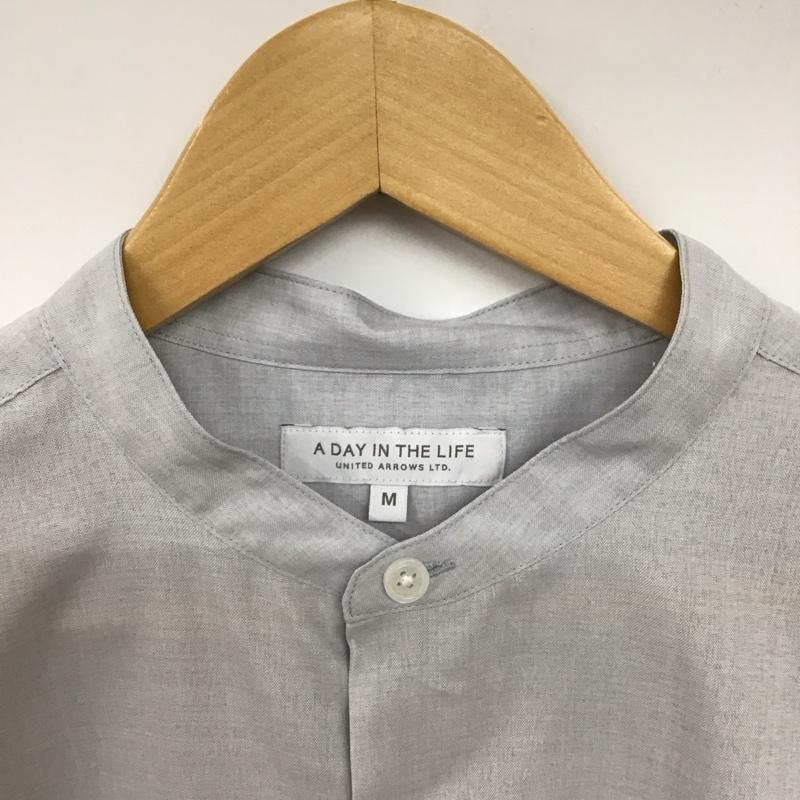アデイインザライフ A Day in the Life シャツ、ブラウス 半袖 半袖シャツ 無地シャツ ノーカラーシャツ M 無地 灰 / グレー /  メンズ USED 古着 中古 10150557