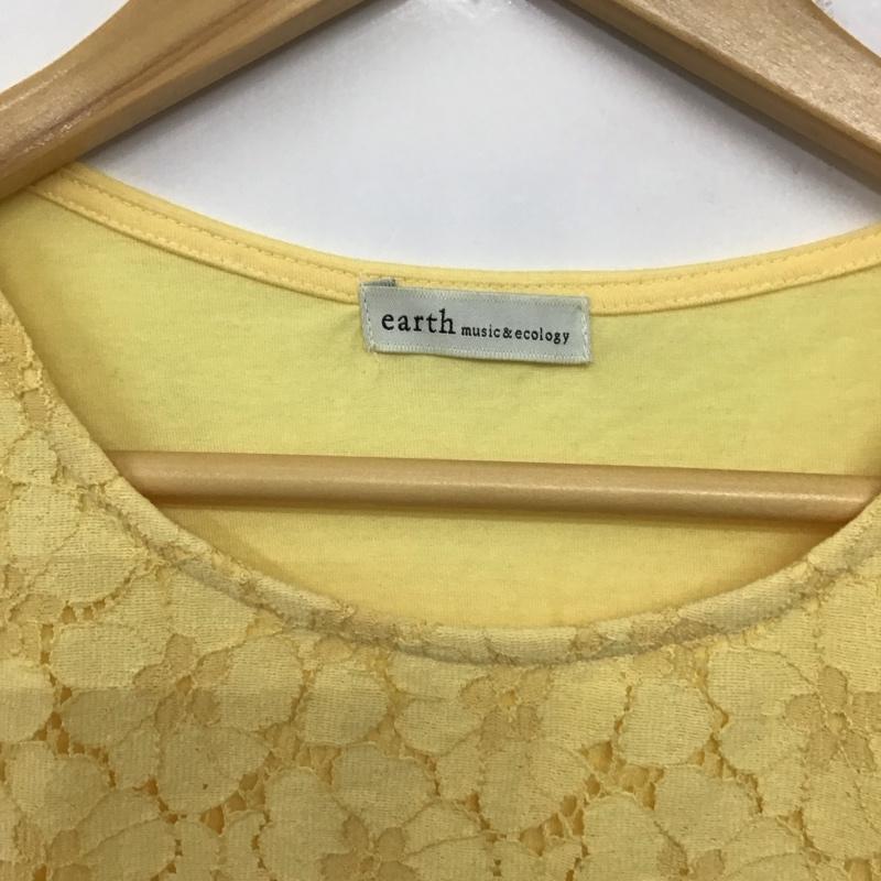 アースミュージックアンドエコロジー earth music&ecology カットソー 半袖 FREE 無地 黄 / イエロー /  レディース USED 古着 中古 10138093