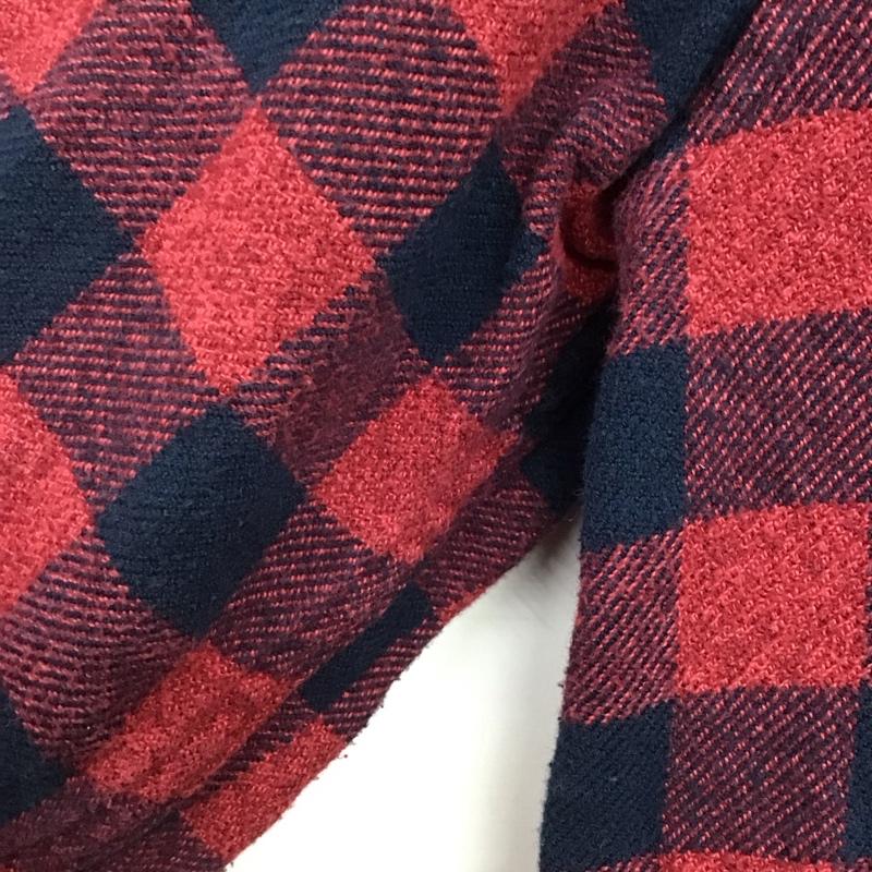 オベイ OBEY シャツ、ブラウス 長袖 長袖シャツ チェックシャツ カラーシャツ M チェック 赤 / レッド / X 紺 / ネイビー /  メンズ USED 古着 中古 10144767