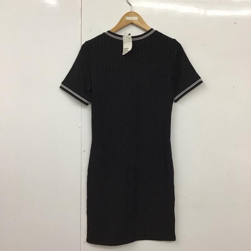 ヘンネスアンドモーリッツ H&M ワンピース ひざ丈スカート 半袖 リブ 無地 X 無地 黒 / ブラック / X 黒 / ブラック / X 白 / ホワイト / X 白 / ホワイト /  レディース USED 古着 中古 10119273