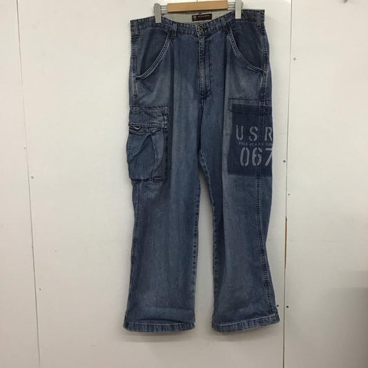 ポロジーンズカンパニー POLO JEANS COMPANY パンツ デニム、ジーンズ デニムパンツ ワイドパンツ カジュアルパンツ カーゴパンツ 36 無地 インディゴ / インディゴ /  メンズ USED 古着 中古 10148281