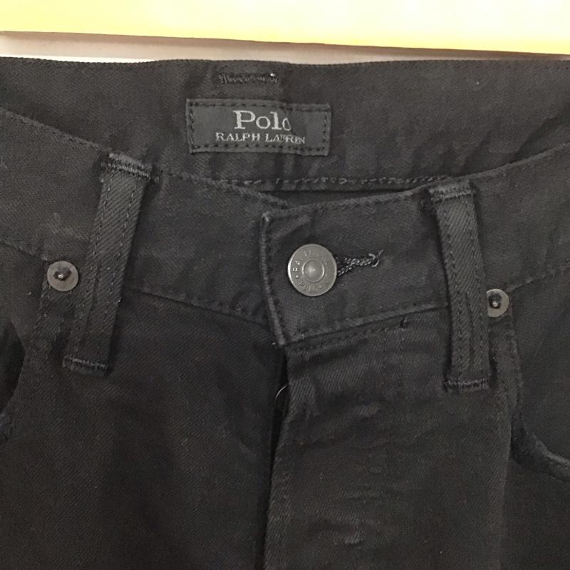 ポロラルフローレン POLO RALPH LAUREN パンツ デニム、ジーンズ デニムパンツ スリムパンツ カジュアルパンツ ストレッチパンツ 30インチ 無地 黒 / ブラック /  メンズ USED 古着 中古 10139885