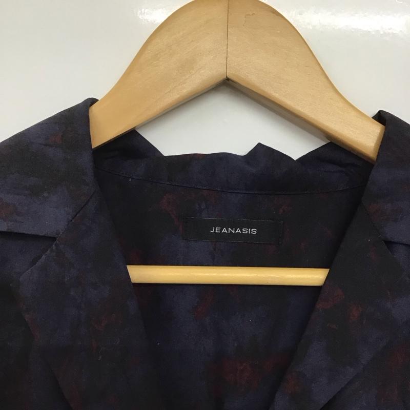 ジーナシス JEANASIS シャツ、ブラウス 半袖 js063214mc 半袖シャツ カラーシャツ タイダイカイキンシャツ FREE プリント 紺 / ネイビー /  レディース USED 古着 中古 10143822