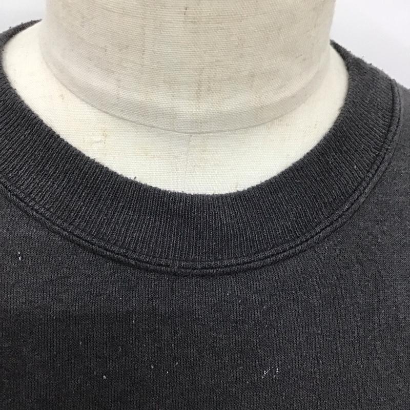 古着 USED トレーナー 長袖 長袖トレーナー スウェット クルーネック リブスウェットカットソー XXL プリント 黒 / ブラック /  メンズ USED 古着 中古 10124100