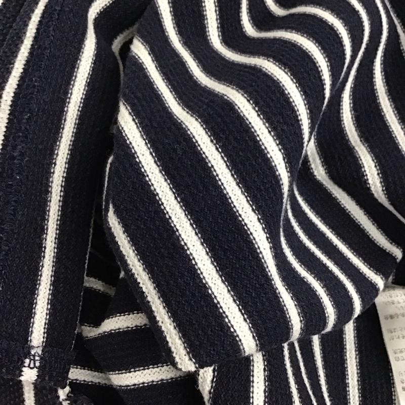 ラコステ LACOSTE カットソー 長袖 長袖カットソー クルーネックカットソー ボーダーカットソー S ボーダー柄 白 / ホワイト / X 紺 / ネイビー /  メンズ USED 古着 中古 10137026