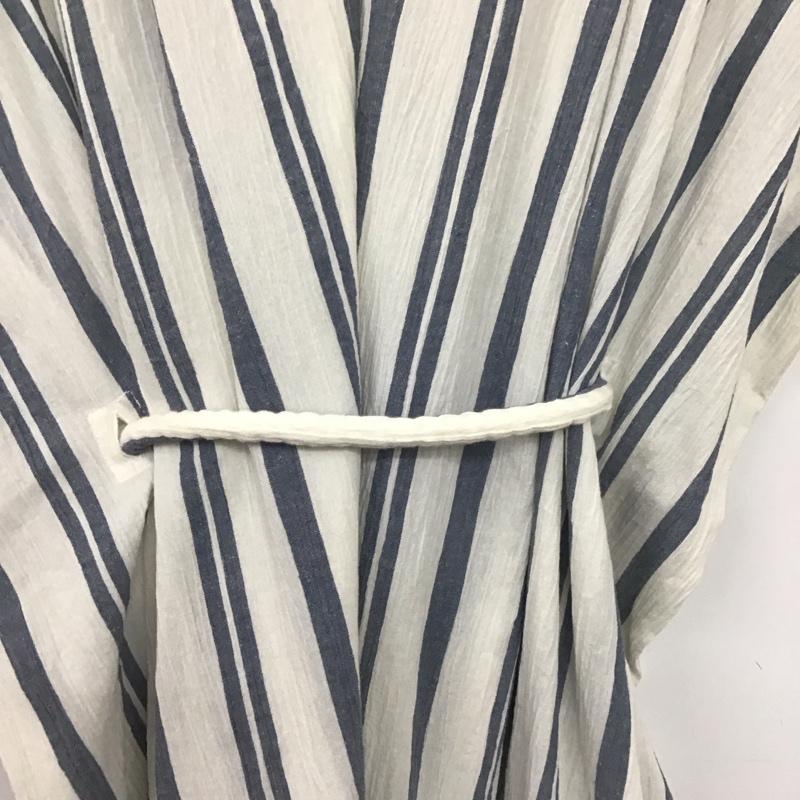 アメリカンラグシー AMERICAN RAG CIE ワンピース ロングスカート AMR-dms-L171-OP076 Vネック FREE ストライプ 白 / ホワイト / X 紺 / ネイビー /  レディース USED 古着 中古 10142276